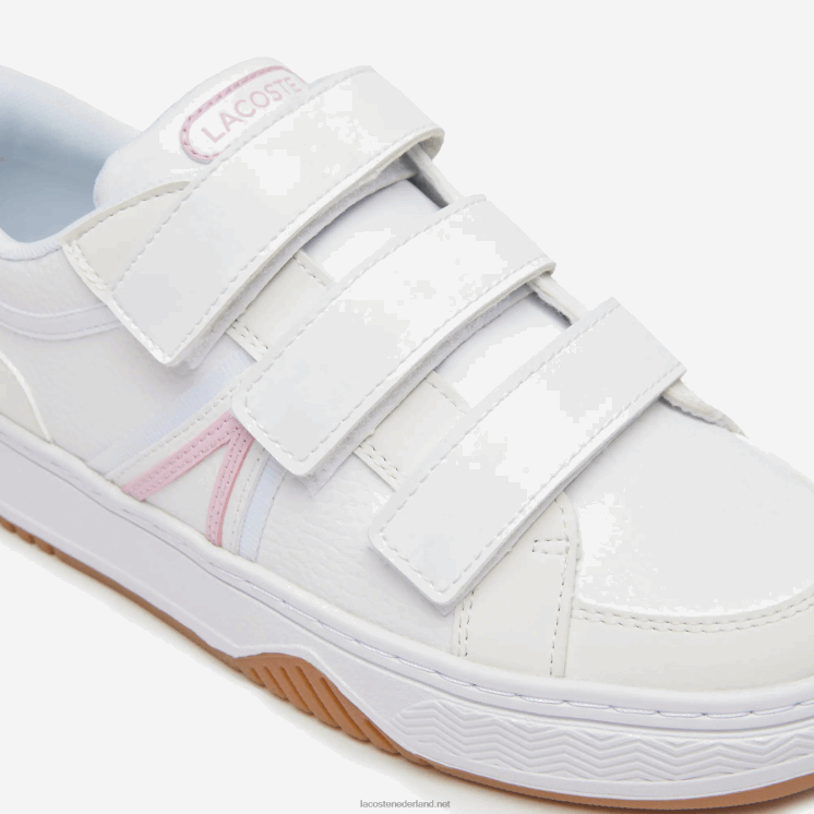 Lacoste l001 synthetische sneakers 0828H3326 wit & roze b53 junioren