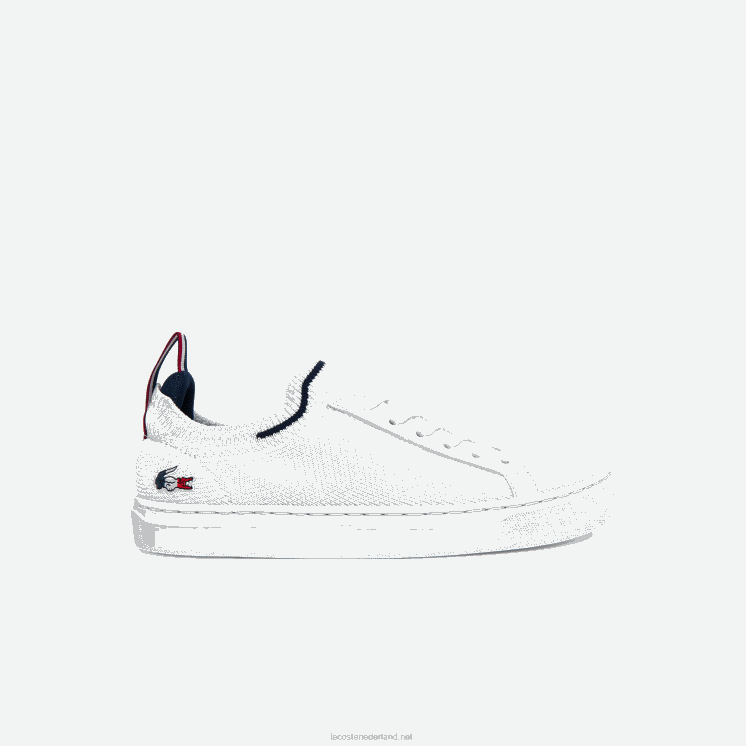 Lacoste la piquee textiel driekleurige sneakers 0828H3317 wit/marine & rood 407 junioren