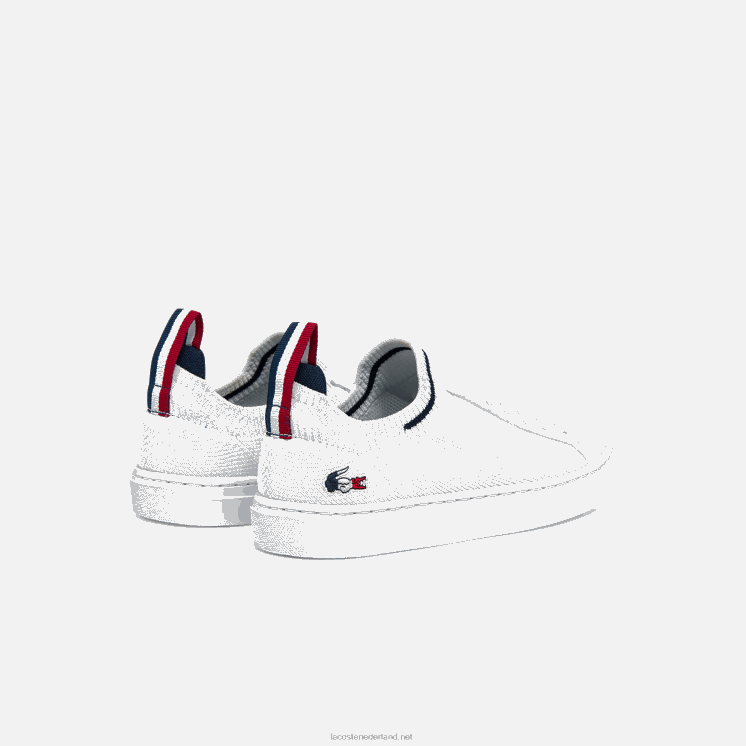 Lacoste la piquee textiel driekleurige sneakers 0828H3317 wit/marine & rood 407 junioren