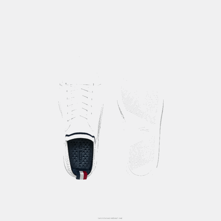 Lacoste la piquee textiel driekleurige sneakers 0828H3317 wit/marine & rood 407 junioren
