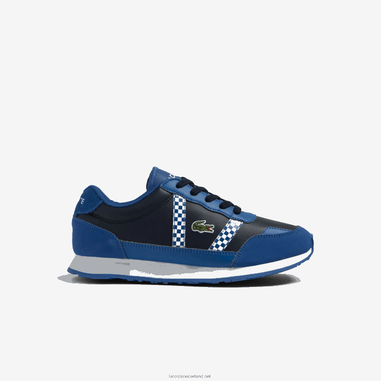 Lacoste partner synthetische sneakers 0828H3310 marine & blauw nv1 junioren