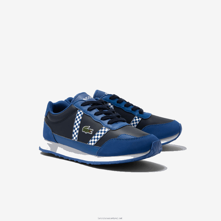 Lacoste partner synthetische sneakers 0828H3310 marine & blauw nv1 junioren