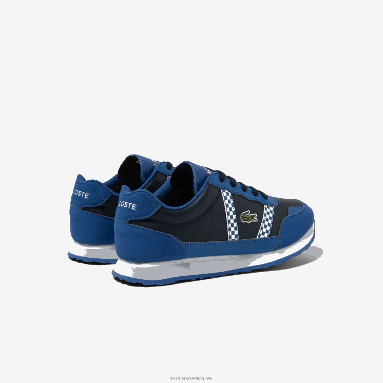 Lacoste partner synthetische sneakers 0828H3310 marine & blauw nv1 junioren