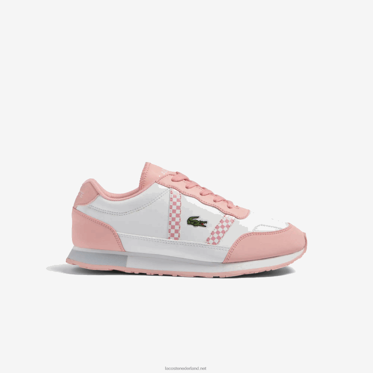 Lacoste partner synthetische sneakers 0828H3311 wit & roze b53 junioren