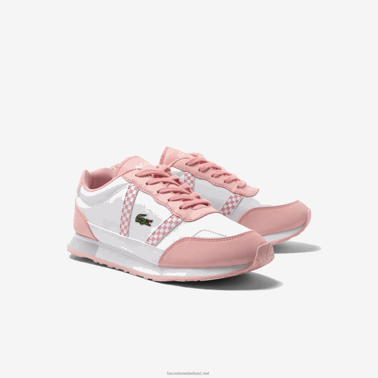 Lacoste partner synthetische sneakers 0828H3311 wit & roze b53 junioren