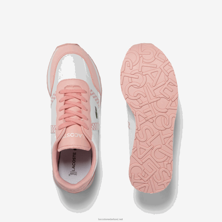 Lacoste partner synthetische sneakers 0828H3311 wit & roze b53 junioren