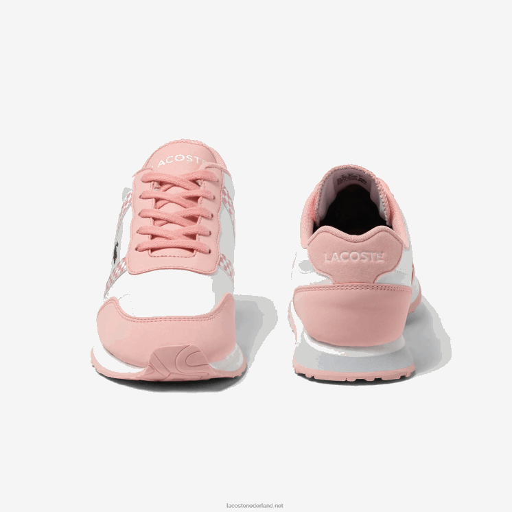 Lacoste partner synthetische sneakers 0828H3311 wit & roze b53 junioren