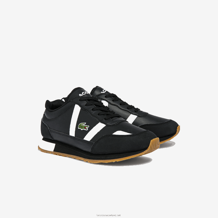 Lacoste partner synthetische sneakers 0828H3318 zwart-wit 312 junioren