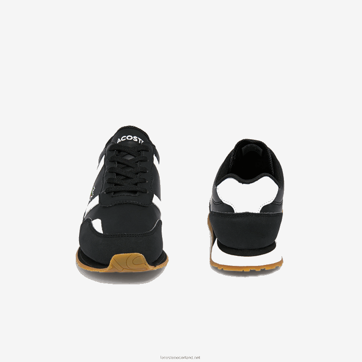 Lacoste partner synthetische sneakers 0828H3318 zwart-wit 312 junioren