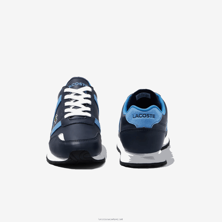 Lacoste partner synthetische sneakers met opvallende kleuren 0828H3333 marine & lichtblauw 7e9 junioren