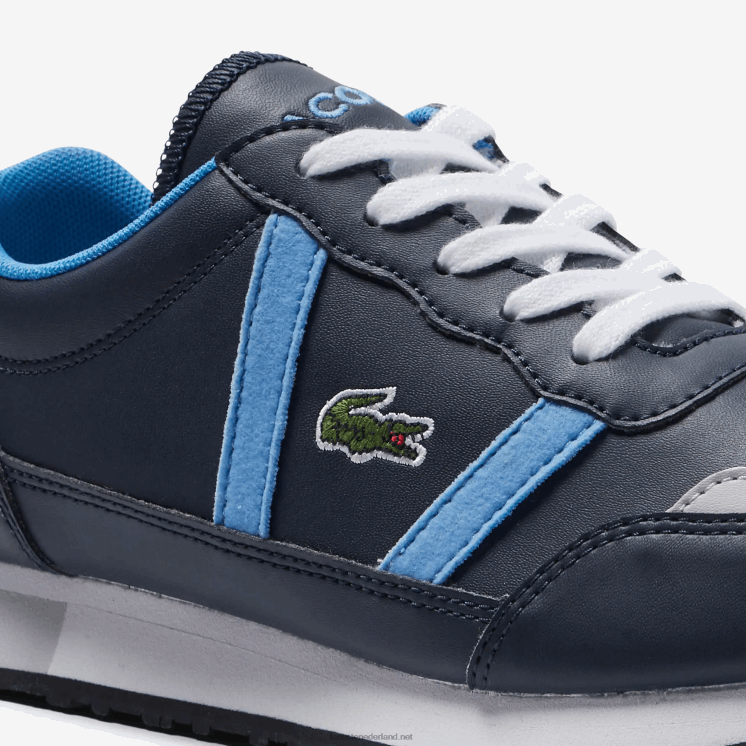 Lacoste partner synthetische sneakers met opvallende kleuren 0828H3333 marine & lichtblauw 7e9 junioren