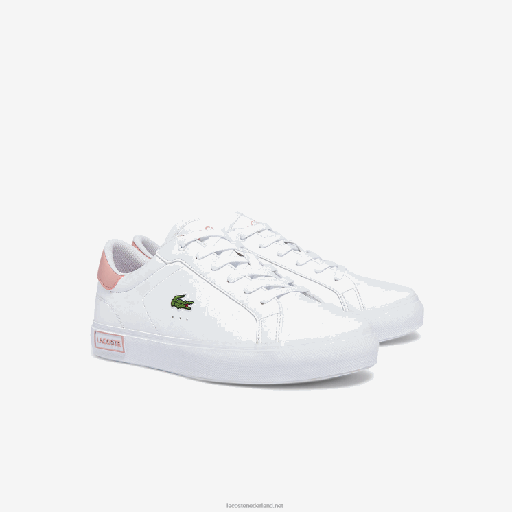 Lacoste powercour synthetische sneakers 0828H3308 wit & lichtroze 1y9 junioren