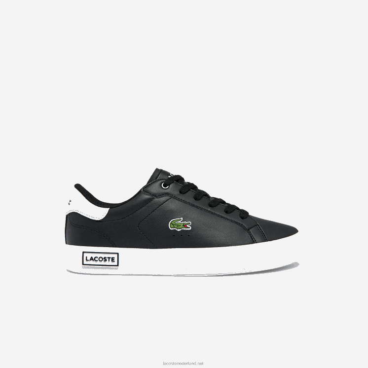 Lacoste powercour synthetische sneakers 0828H3309 zwart-wit 312 junioren