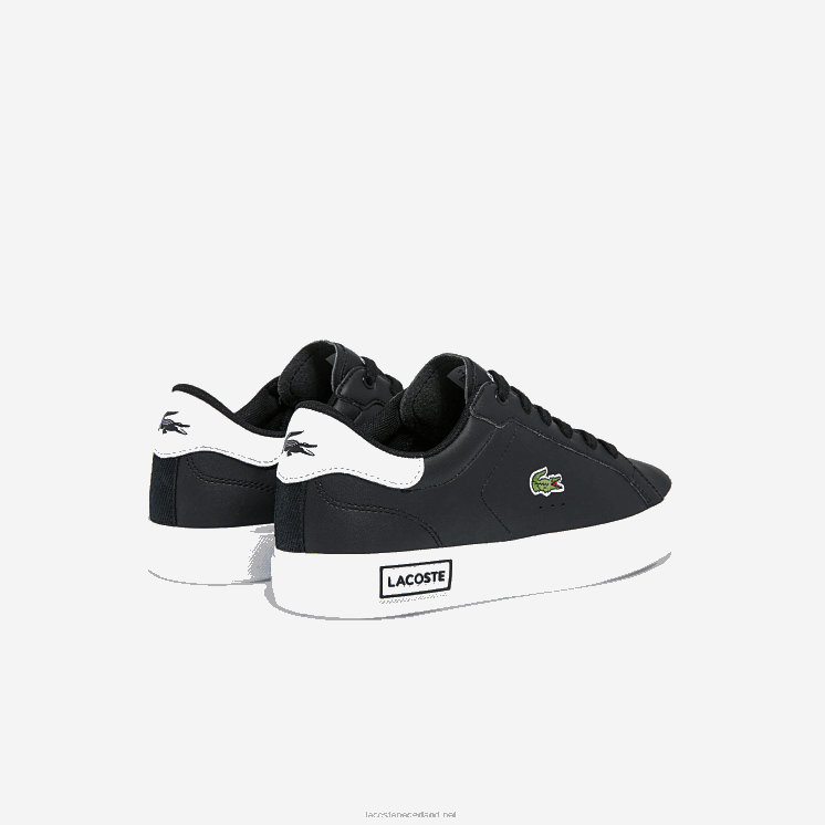 Lacoste powercour synthetische sneakers 0828H3309 zwart-wit 312 junioren