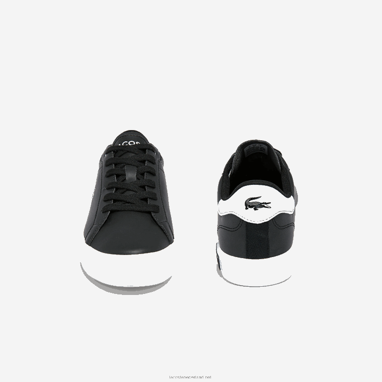 Lacoste powercour synthetische sneakers 0828H3309 zwart-wit 312 junioren