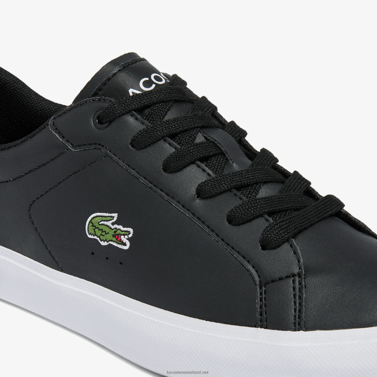 Lacoste powercour synthetische sneakers 0828H3309 zwart-wit 312 junioren