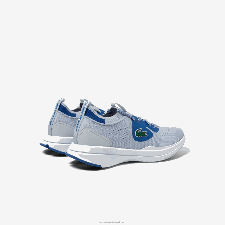 Lacoste run spin gebreide stoffen sneakers 0828H3312 lichtblauw 52c junioren