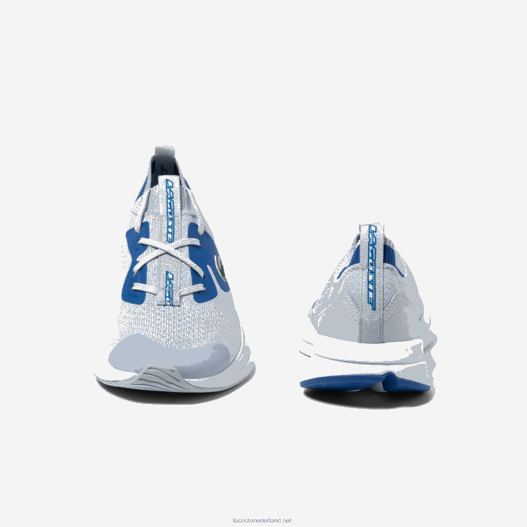 Lacoste run spin gebreide stoffen sneakers 0828H3312 lichtblauw 52c junioren