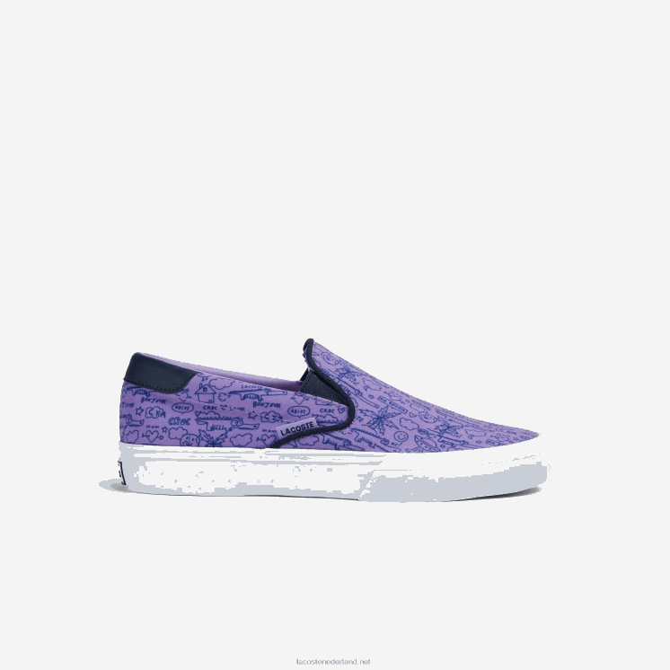Lacoste spring serve textiel instapper 0828H3323 paars wit 84x junioren
