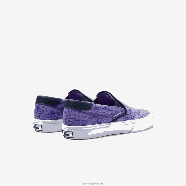 Lacoste spring serve textiel instapper 0828H3323 paars wit 84x junioren