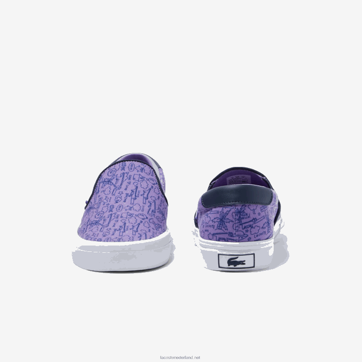 Lacoste spring serve textiel instapper 0828H3323 paars wit 84x junioren