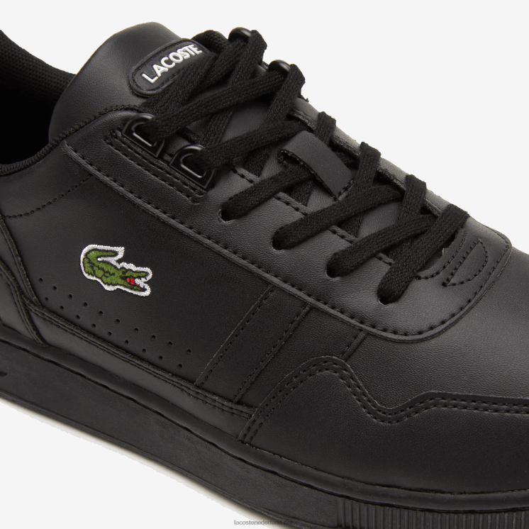 Lacoste t-clip synthetische kleur-pop sneakers 0828H3314 zwart 02u junioren