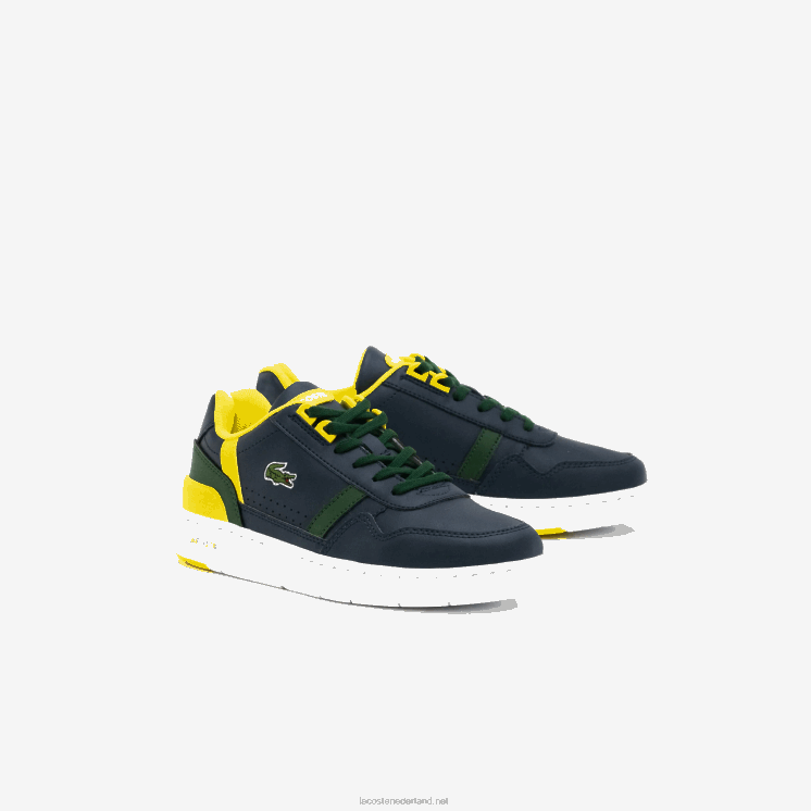 Lacoste t-clip synthetische kleur-pop sneakers 0828H3315 marine & groen 2s3 junioren