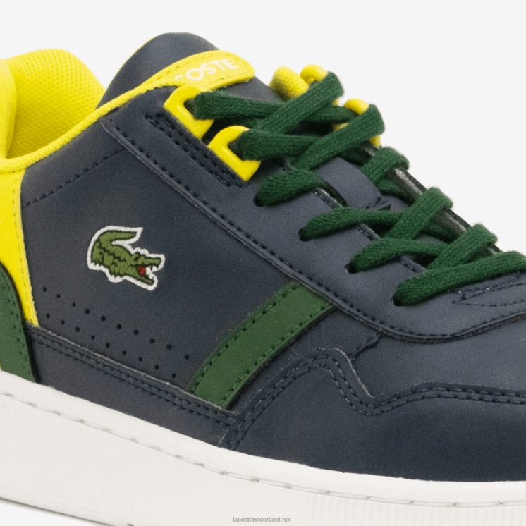 Lacoste t-clip synthetische kleur-pop sneakers 0828H3315 marine & groen 2s3 junioren