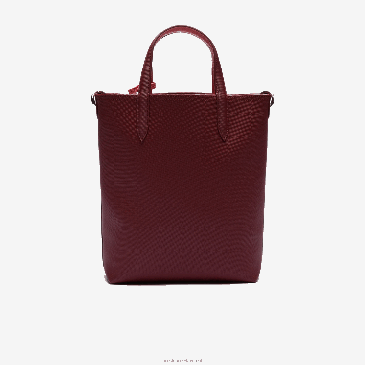Lacoste anna omkeerbare draagtas van gecoat canvas 0828H2781 peryleen amaryllis g45 vrouwen