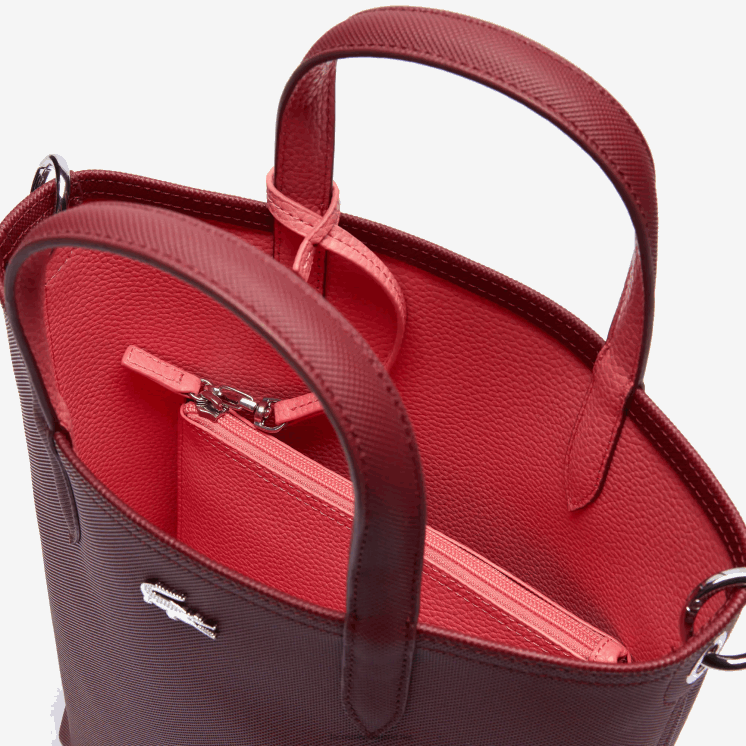 Lacoste anna omkeerbare draagtas van gecoat canvas 0828H2781 peryleen amaryllis g45 vrouwen