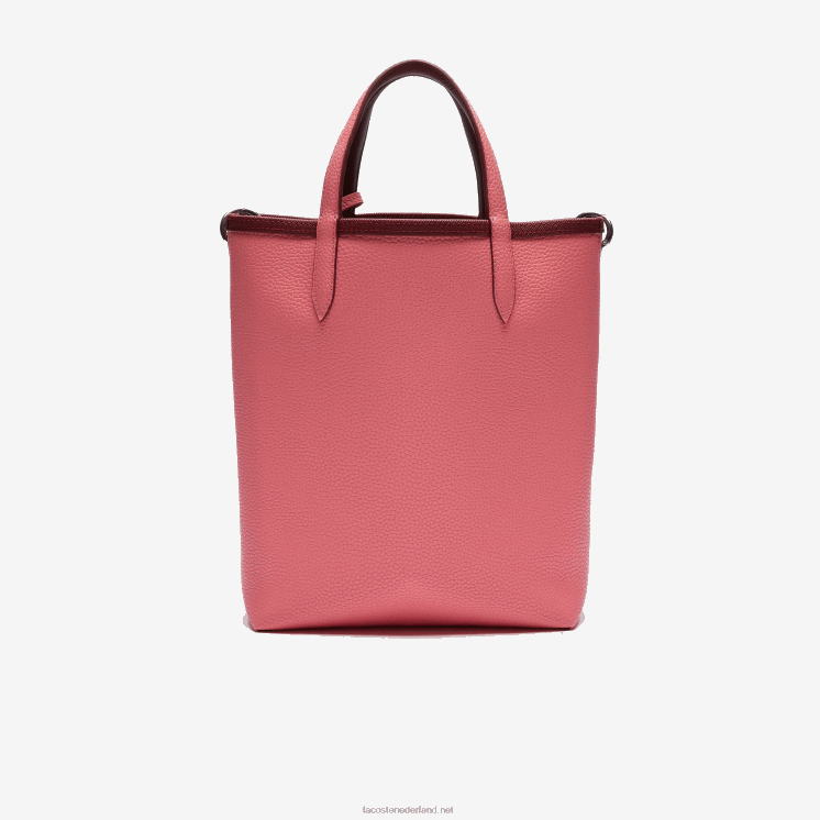Lacoste anna omkeerbare draagtas van gecoat canvas 0828H2781 peryleen amaryllis g45 vrouwen