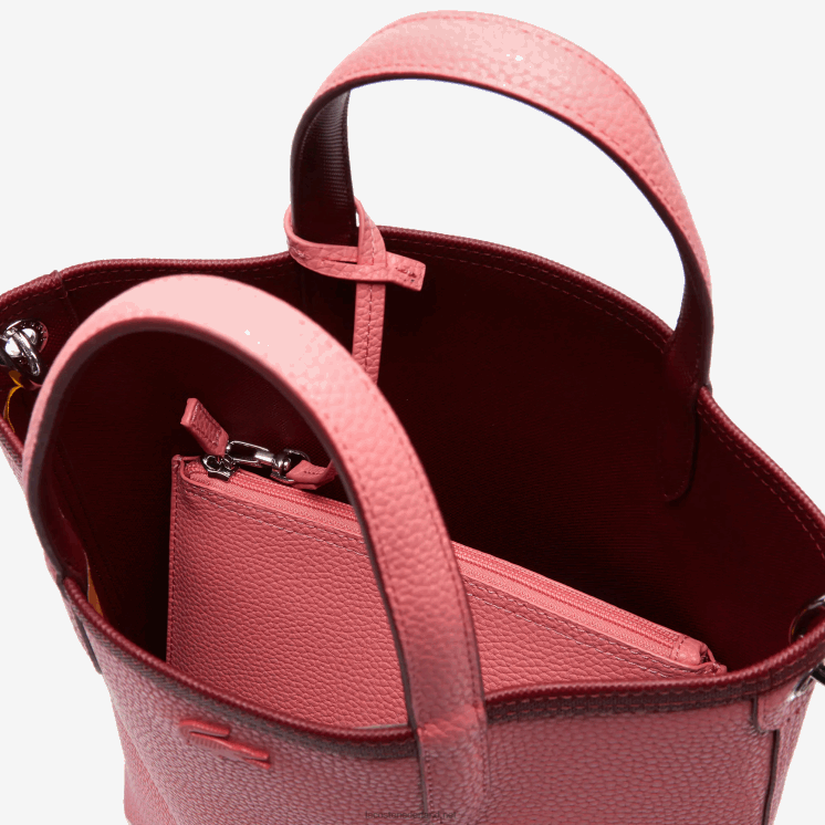 Lacoste anna omkeerbare draagtas van gecoat canvas 0828H2781 peryleen amaryllis g45 vrouwen