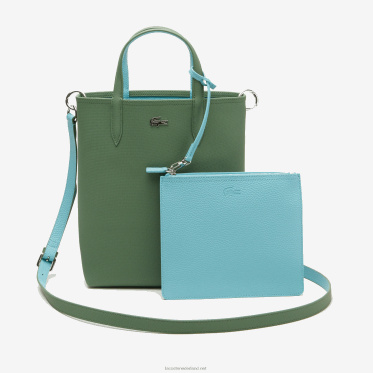 Lacoste anna omkeerbare draagtas van gecoat canvas 0828H2782 frene kust l49 vrouwen