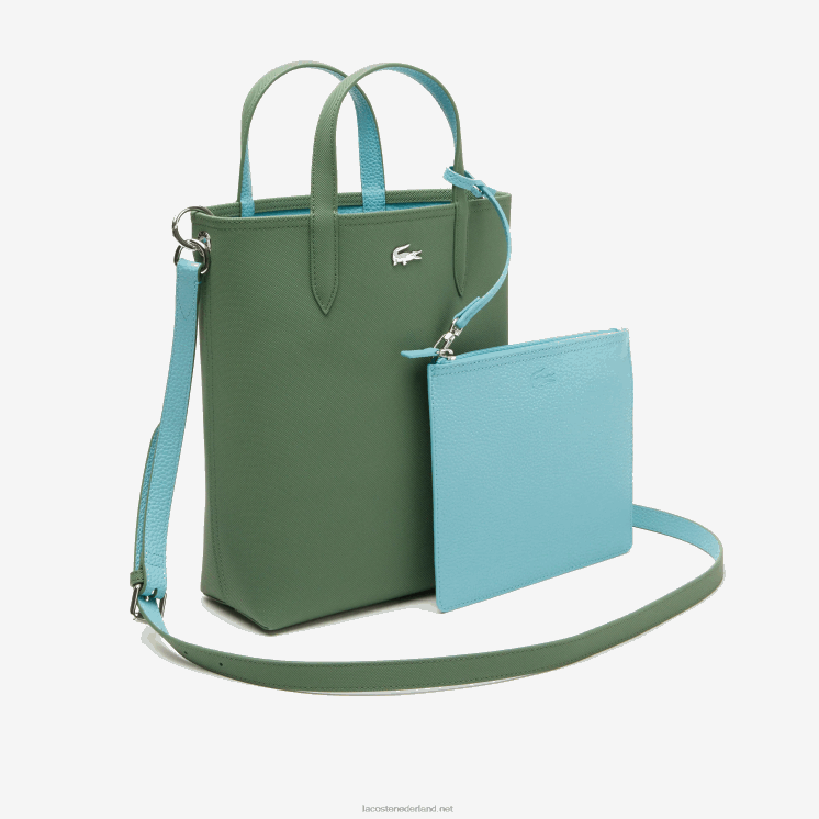 Lacoste anna omkeerbare draagtas van gecoat canvas 0828H2782 frene kust l49 vrouwen