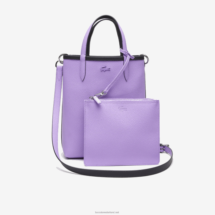 Lacoste anna omkeerbare draagtas van gecoat canvas 0828H2783 abimes neva k56 vrouwen