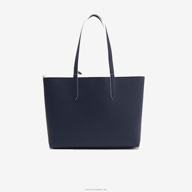 Lacoste anna omkeerbare tweekleurige draagtas 0828H2776 farine blauw nuit l44 vrouwen