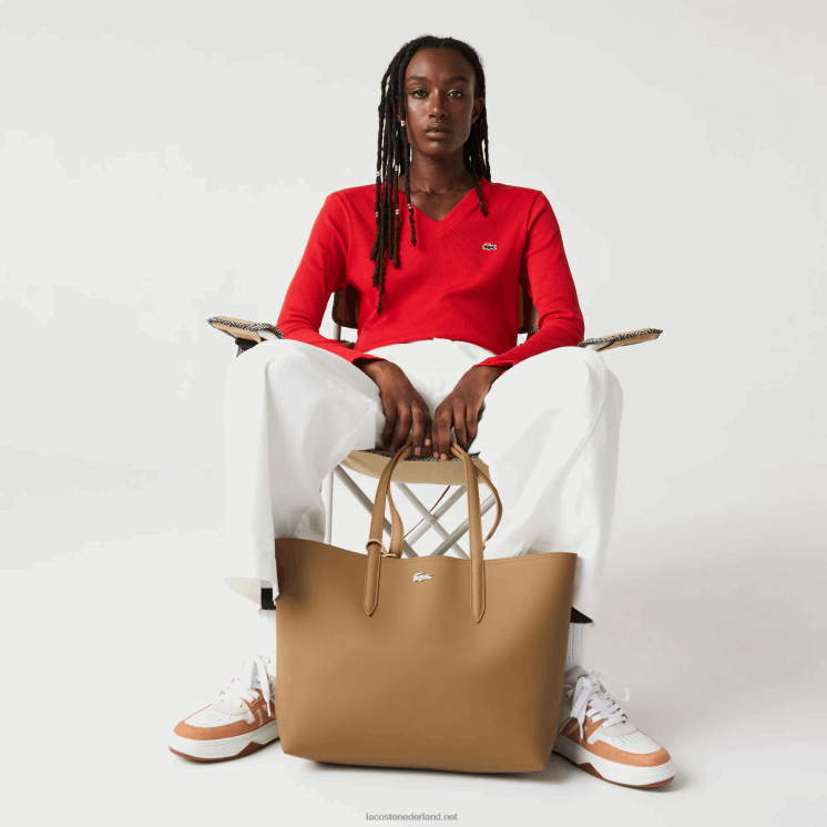 Lacoste anna omkeerbare tweekleurige draagtas 0828H2778 lommerrijke Weense k60 vrouwen