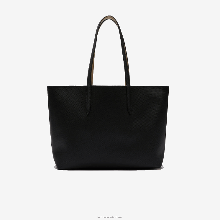 Lacoste anna omkeerbare tweekleurige draagtas 0828H2824 zwarte krema a91 vrouwen