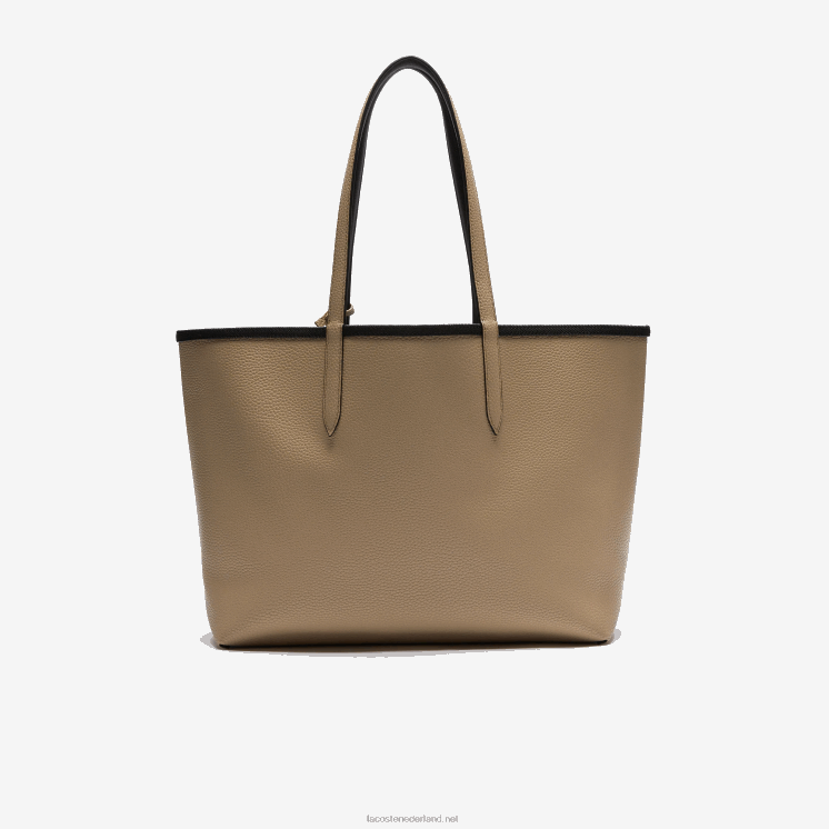 Lacoste anna omkeerbare tweekleurige draagtas 0828H2824 zwarte krema a91 vrouwen