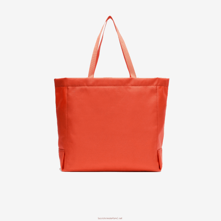 Lacoste contrasterende oversized draagtas met merkaccent 0828H1948 pasta l35 vrouwen