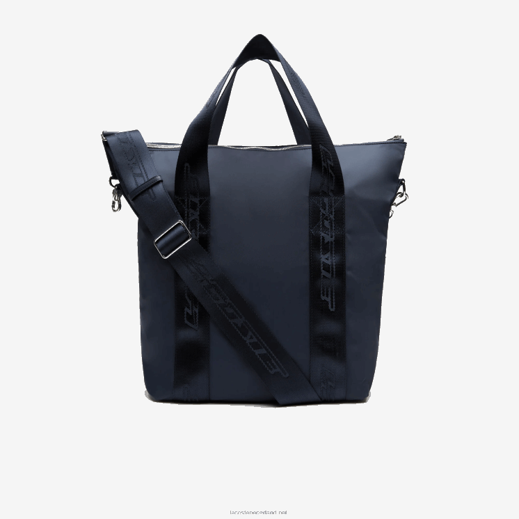 Lacoste draagtas met contrasterende branding 0828H2763 blauw nuit blanc m05 vrouwen