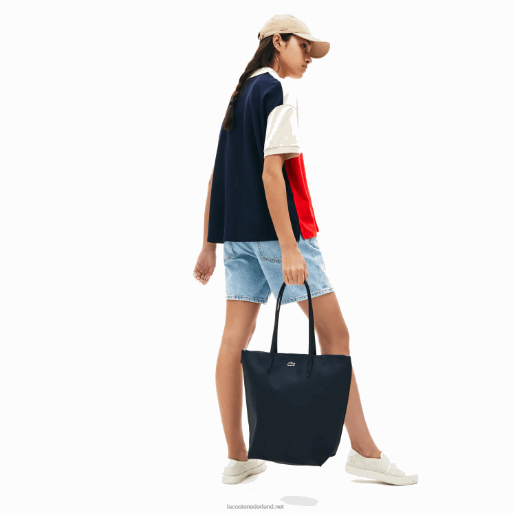 Lacoste l.12.12 concept draagtas met verticale ritssluiting 0828H2834 zonsverduistering 141 vrouwen