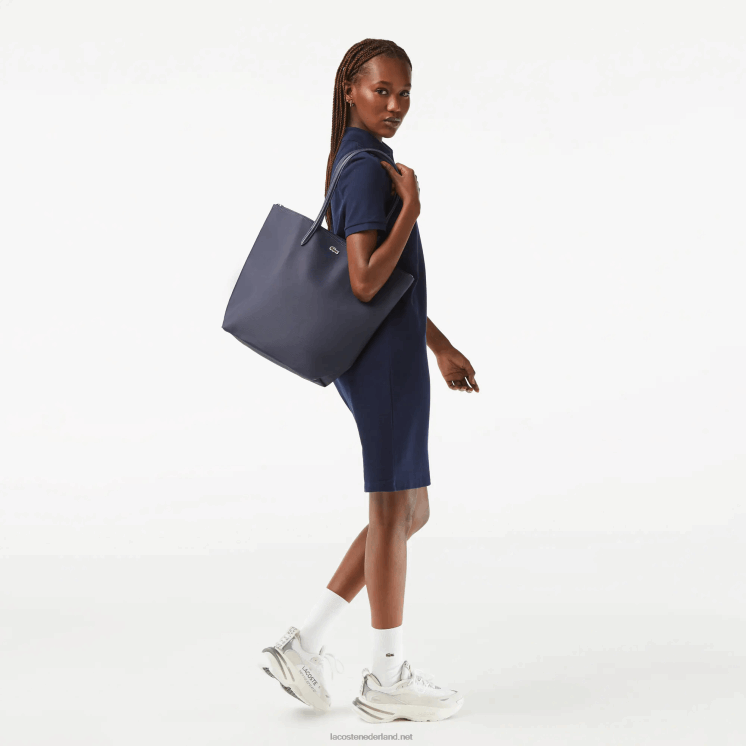 Lacoste l.12.12 concept draagtas met verticale ritssluiting 0828H2834 zonsverduistering 141 vrouwen