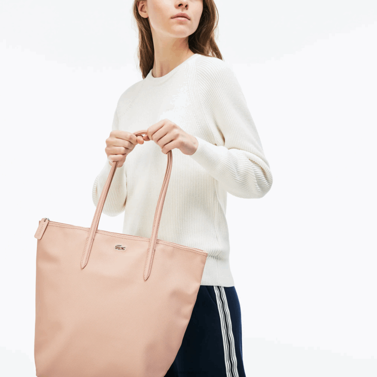 Lacoste l.12.12 concept draagtas met verticale ritssluiting 0828H2834 zonsverduistering 141 vrouwen