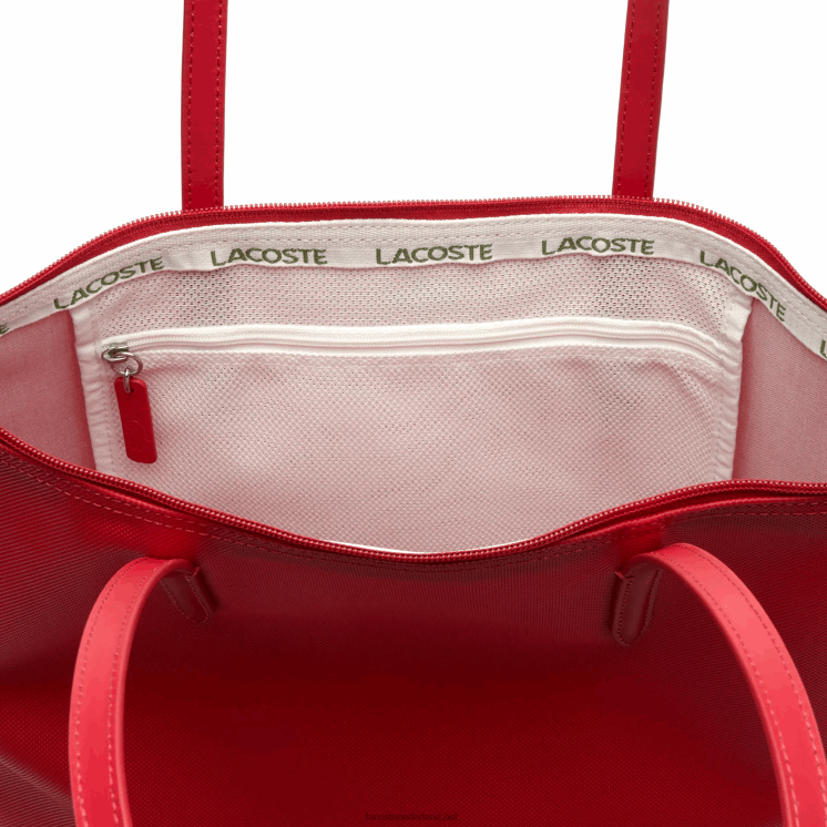 Lacoste l.12.12 concept draagtas met verticale ritssluiting 0828H2836 virtueel roze 185 vrouwen