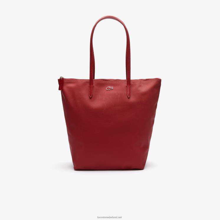 Lacoste l.12.12 concept draagtas met verticale ritssluiting 0828H2837 alizarine c62 vrouwen