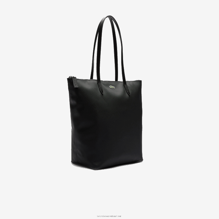 Lacoste l.12.12 concept draagtas met verticale ritssluiting 0828H2847 zwart 000 vrouwen