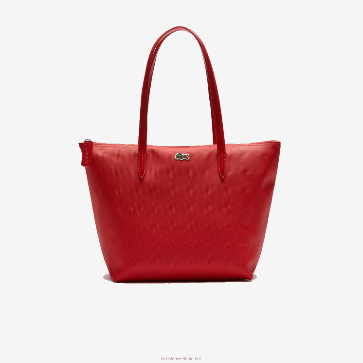 Lacoste l.12.12 concept kleine draagtas met ritssluiting 0828H2803 hoog risico rood 883 vrouwen