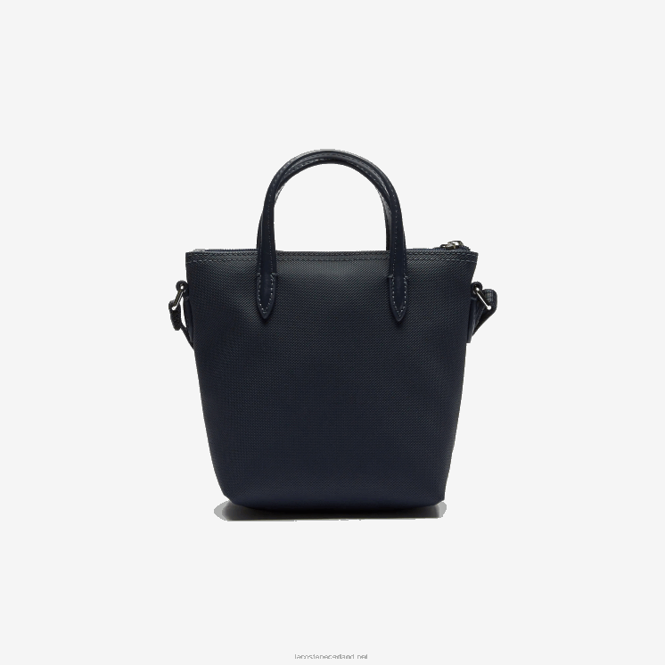 Lacoste l.12.12 concept petit pique gecoat canvas mini draagtas met rits 0828H2819 zonsverduistering 141 vrouwen