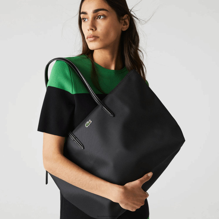 Lacoste l.12.12 draagtas met ritssluiting 0828H2766 zwart 000 vrouwen